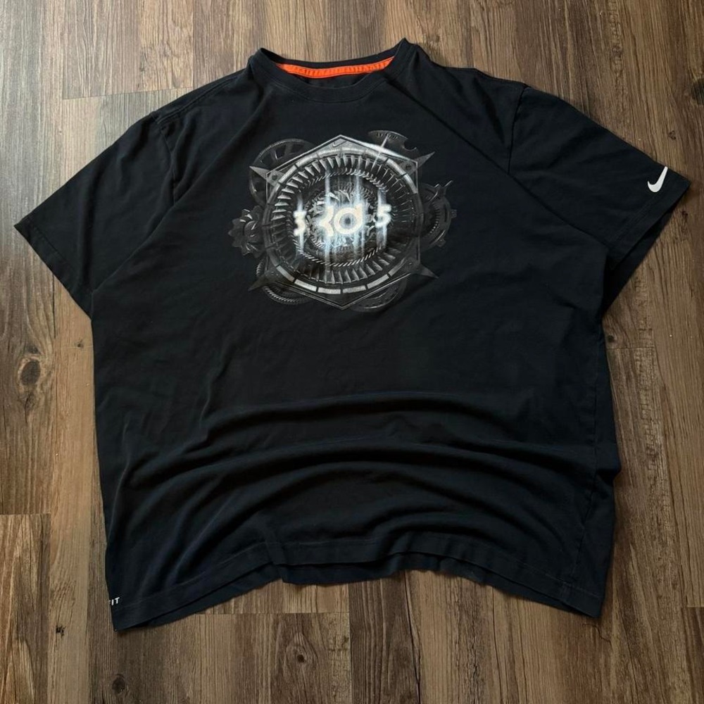 Nike Dri-Fit Kevin Durant KD 35 Graphic T-Shirt Mens XXL‎ Black Short Sleeve